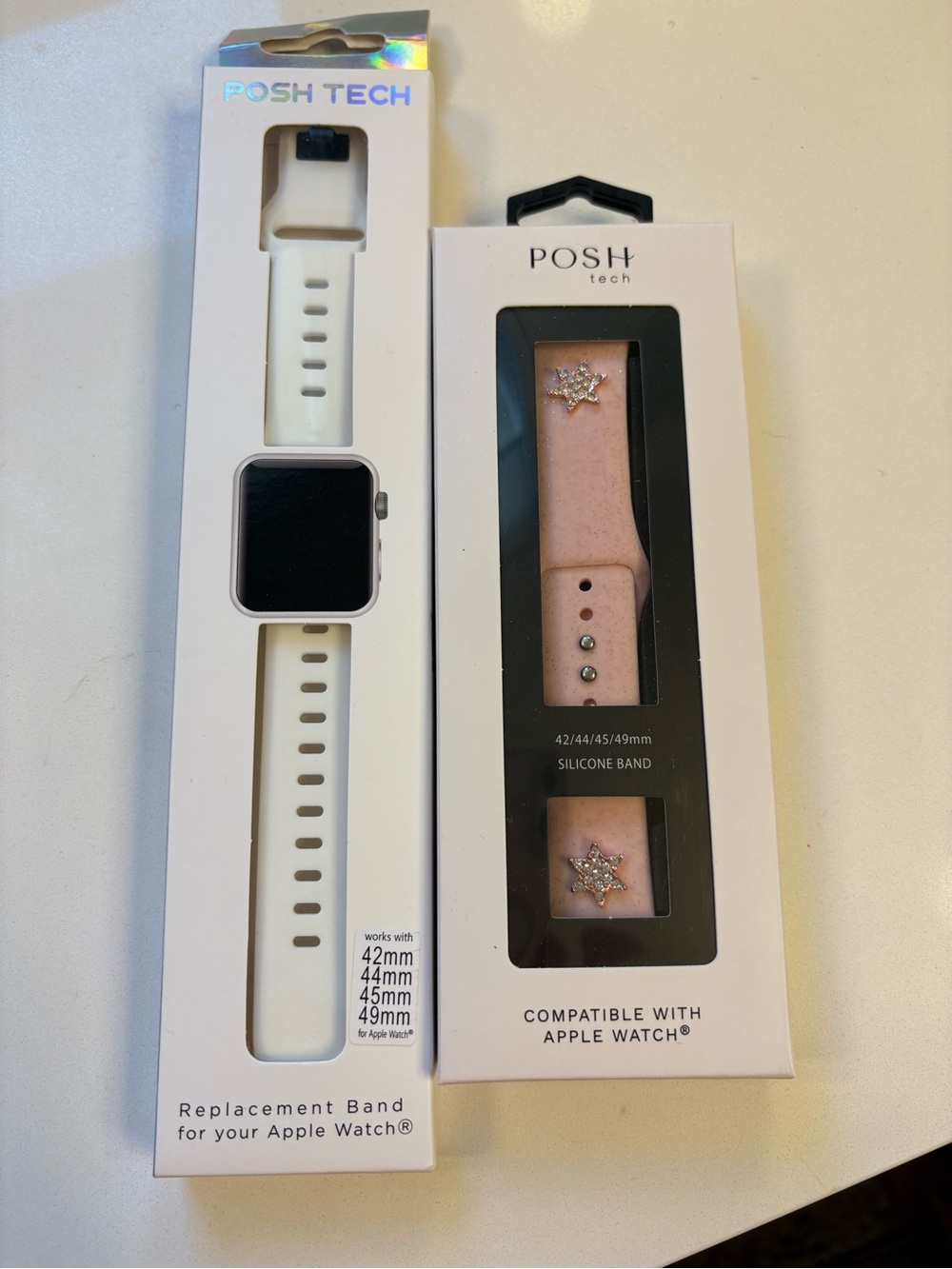 Pink Silicone Apple Watch Band - Compatible 42/44/45/49mm